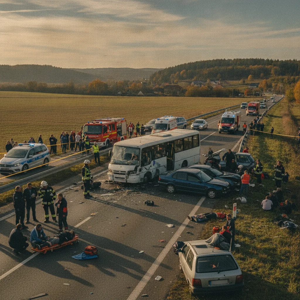 Accident grav pe DN 7, la Buftea: două persoane au murit