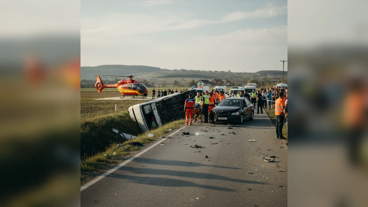 Accident rutier la Cornești: O victimă transportată cu elicopterul