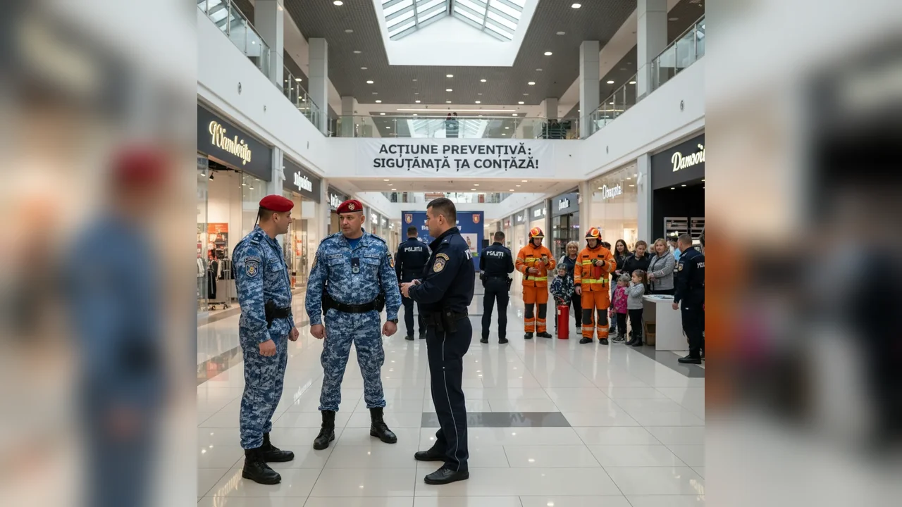 Acțiune de informare pentru siguranța cetățenilor la Dâmbovița Mall din Târgoviște