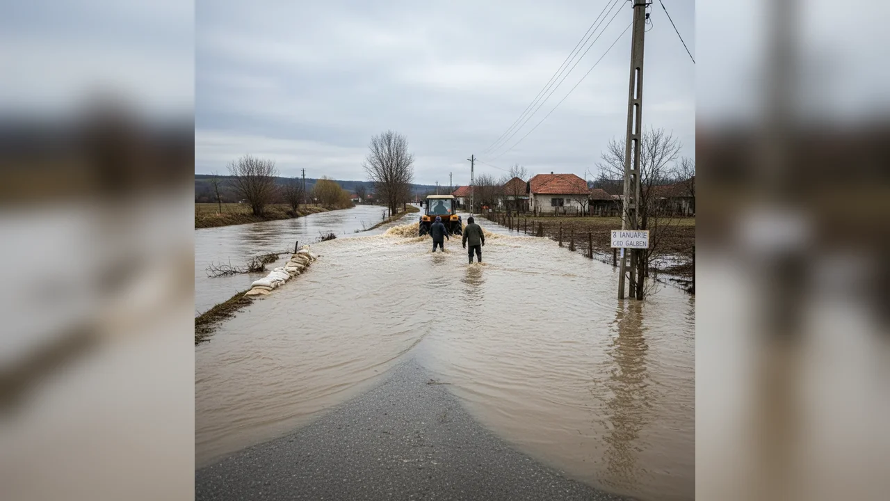 Avertizare hidrologică de Cod Galben la Târgoviște și în județul Dâmbovița până pe 8 ianuarie