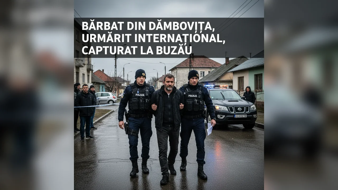Bărbat din Dâmbovița, dat în urmărire internațională, prins la Buzău