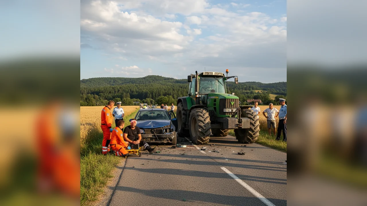 Bărbat rănit într-un accident rutier la Runcu, raportat de autorități din Târgoviște