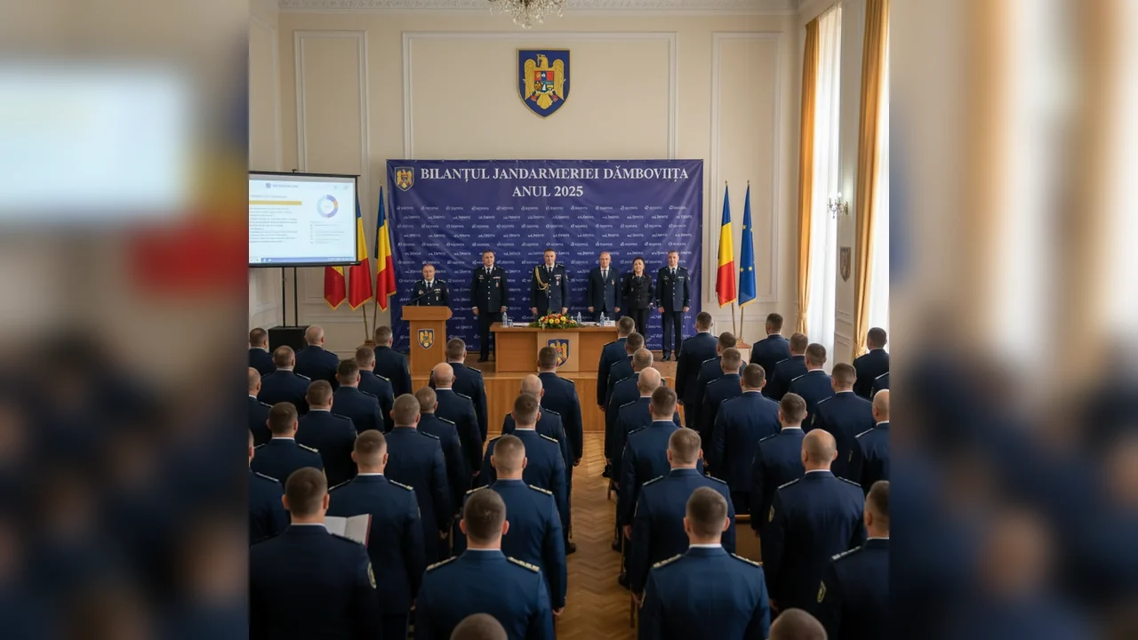 Bilanțul Jandarmeriei Dâmbovița pe 2025, prezentat la Târgoviște