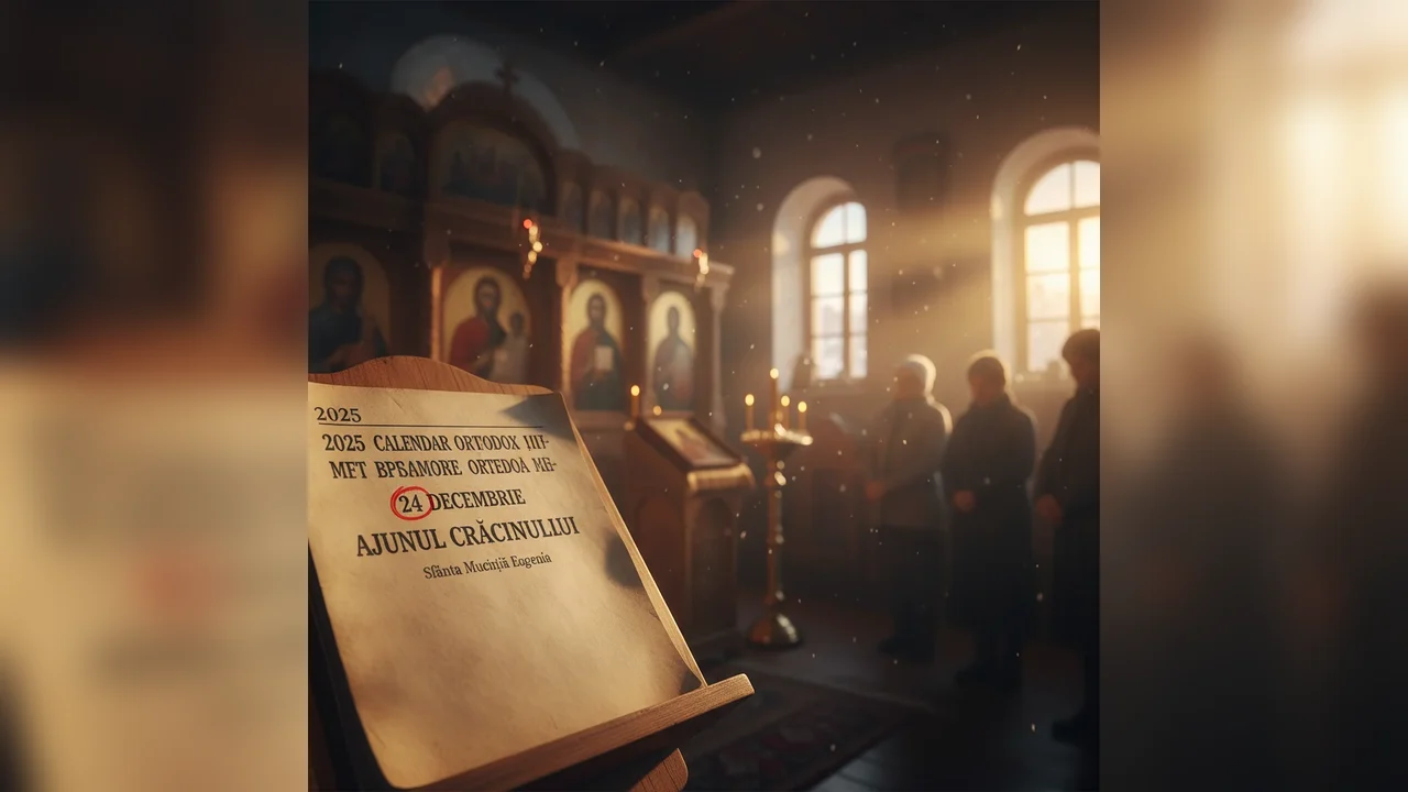 Calendar ortodox — 2025-12-24: Ajunul Crăciunului și Sfânta Muceniță Eugenia