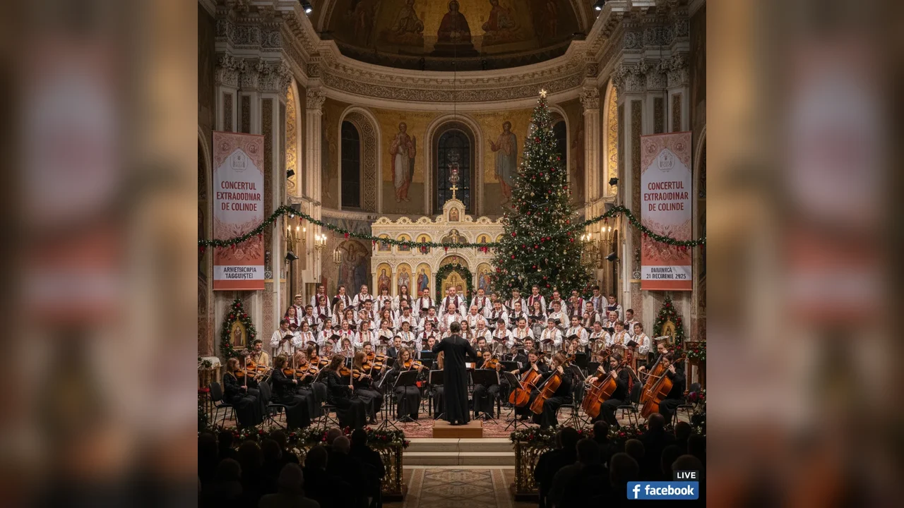 Concertul Extraordinar de Colinde al Arhiepiscopiei Târgoviștei, Transmis LIVE pe Facebook Duminică, 21 Decembrie 2025