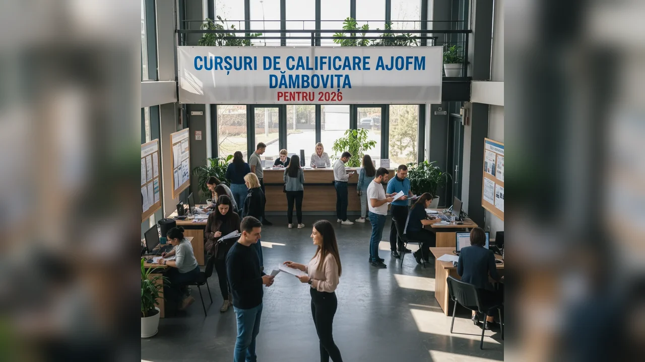 Cursuri de calificare anunțate la Târgoviște de AJOFM Dâmbovița pentru începutul lui 2026