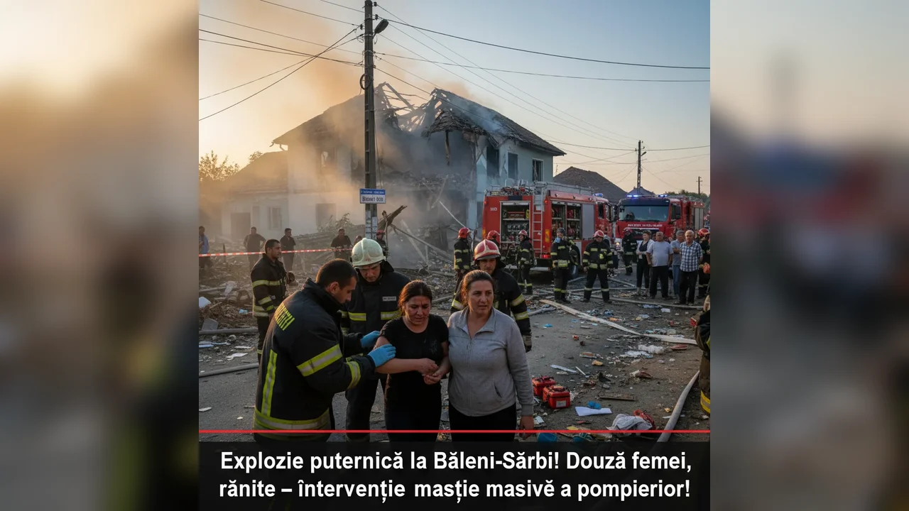 Două femei rănite și intervenție masivă a pompierilor