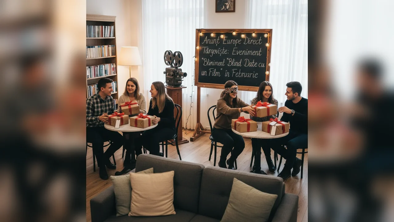 Eveniment „Blind date cu un film” anunțat la Târgoviște de Europe Direct pentru perioada 5–23 februarie 2026