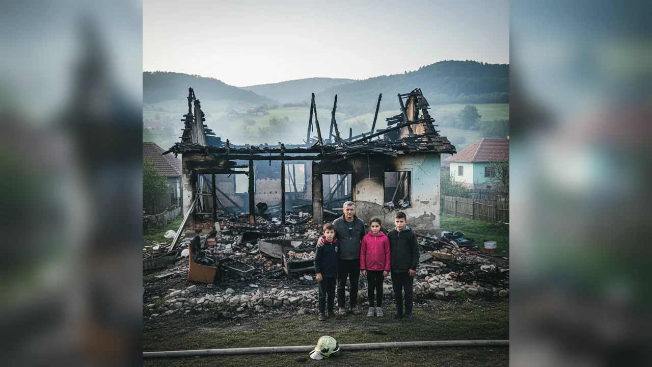 Familie din apropierea municipiului Târgoviște, lăsată fără locuință după un incendiu la Valea Lungă