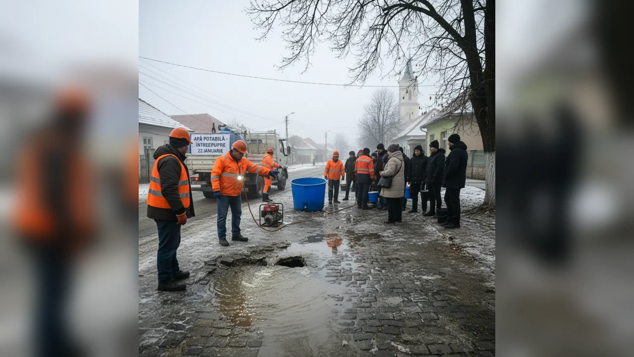 Furnizarea apei potabile, oprită temporar în Târgoviște pe 22 ianuarie 2026