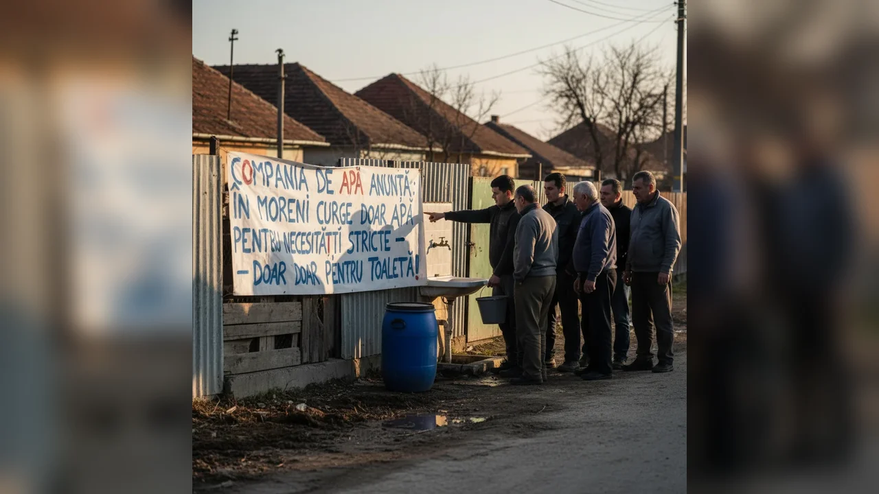 în Moreni, apa este disponibilă doar pentru necesități esențiale – utilizare exclusivă pentru toaletă!