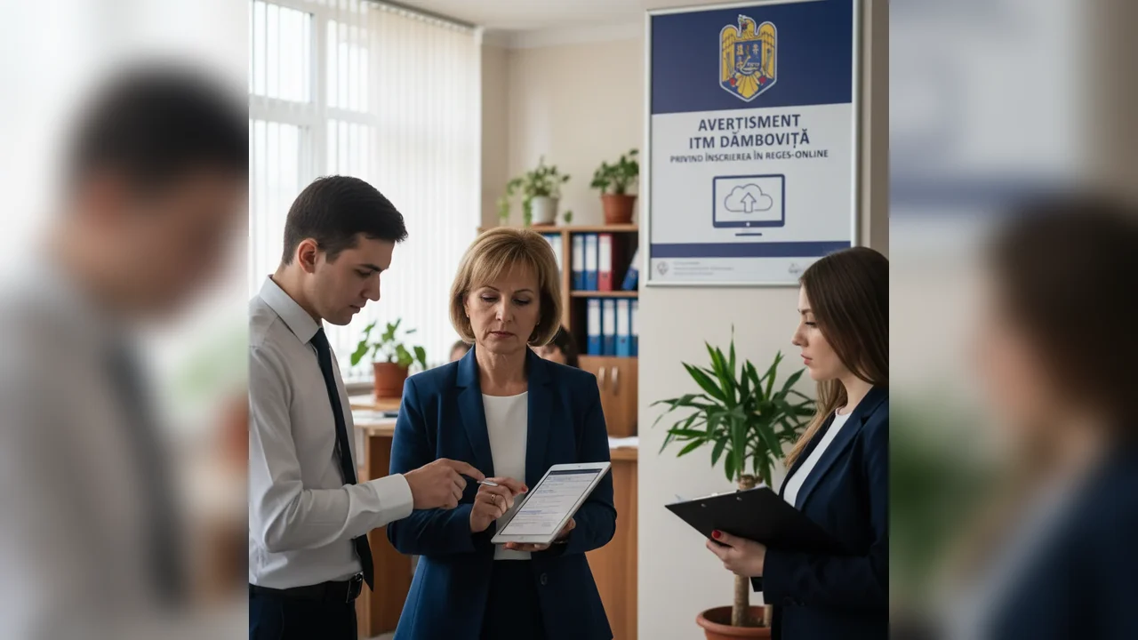 ITM Dâmbovița avertizează angajatorii din Târgoviște privind înscrierea în REGES-ONLINE până la finalul lui 2025