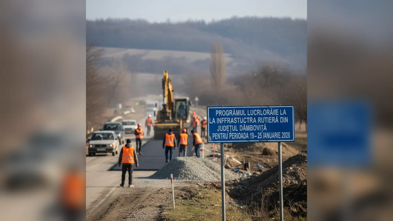 Lucrări rutiere anunțate la Târgoviște și în județul Dâmbovița pentru perioada 19–25 ianuarie 2026