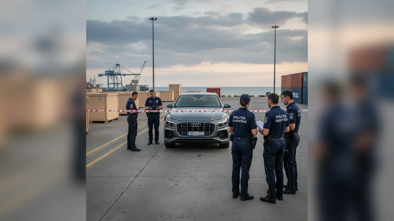 Mașină de 250.000 lei reclamată furată în Canada, identificată de polițiștii de frontieră din Constanța