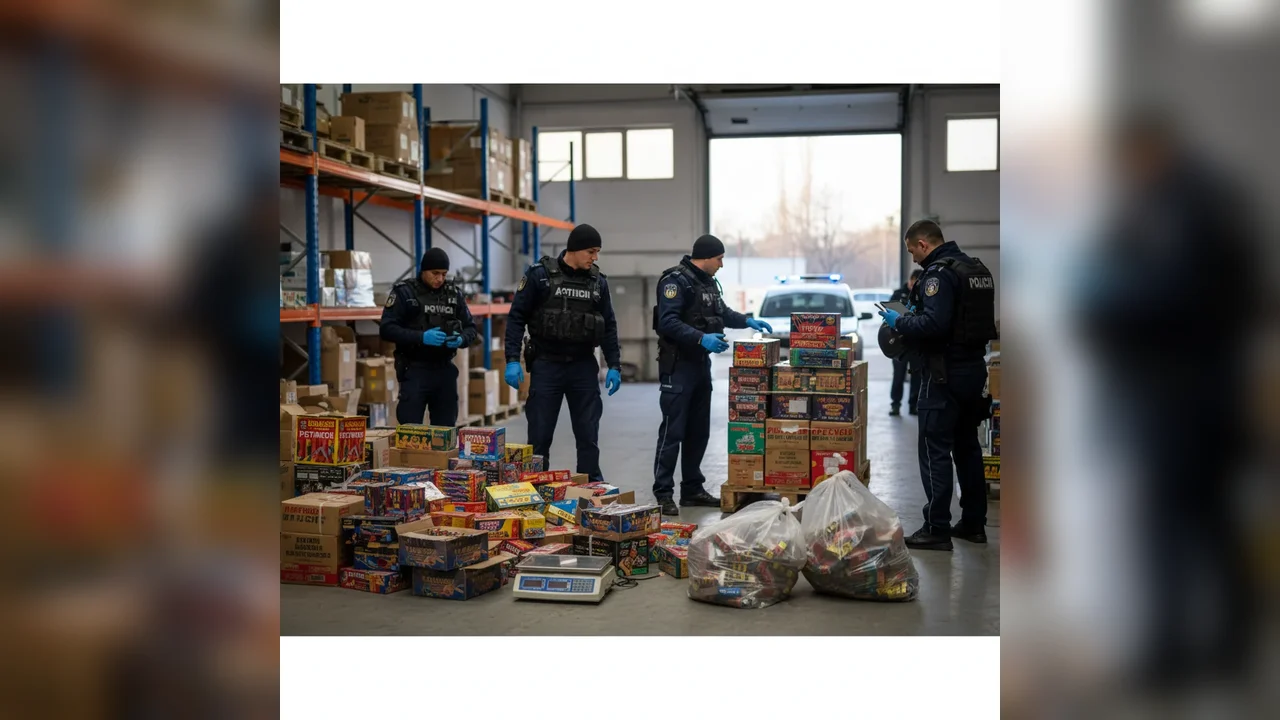 Poliția a confiscat o tonă de artificii și petarde