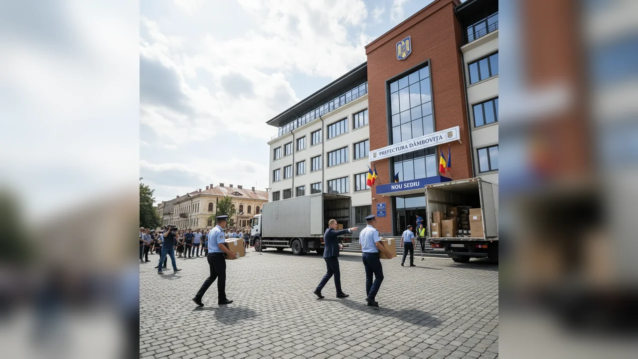 Prefectura Dâmbovița își desfășoară activitatea în noul sediu din Târgoviște, pe Bulevardul Regele Carol I