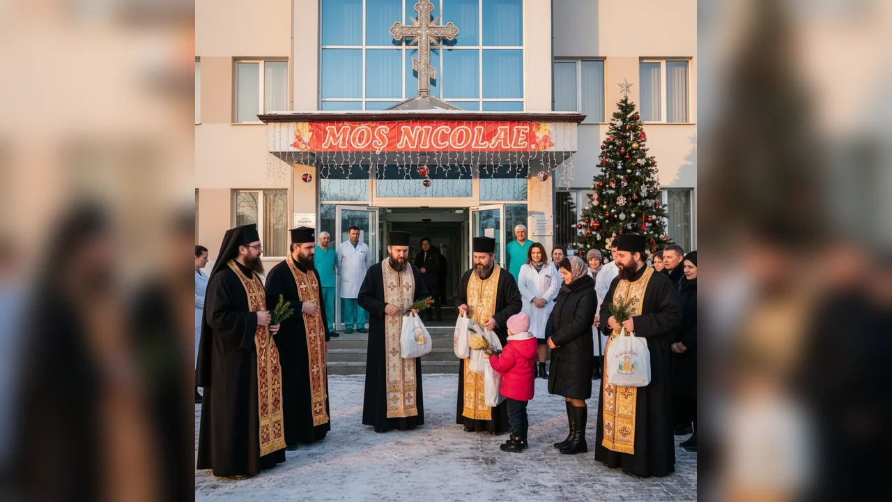 Preoții din Găești aduc speranță și solidaritate la Spitalul Orășenesc de Moș Nicolae