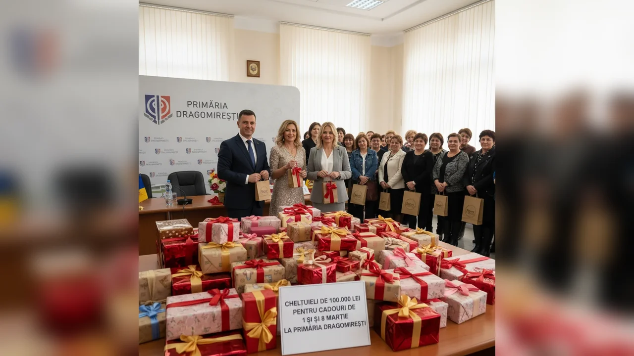 Primăria Dragomirești bugetează 100.000 lei pentru cadouri de 1 și 8 martie, subiect de discuție publică la Târgoviște