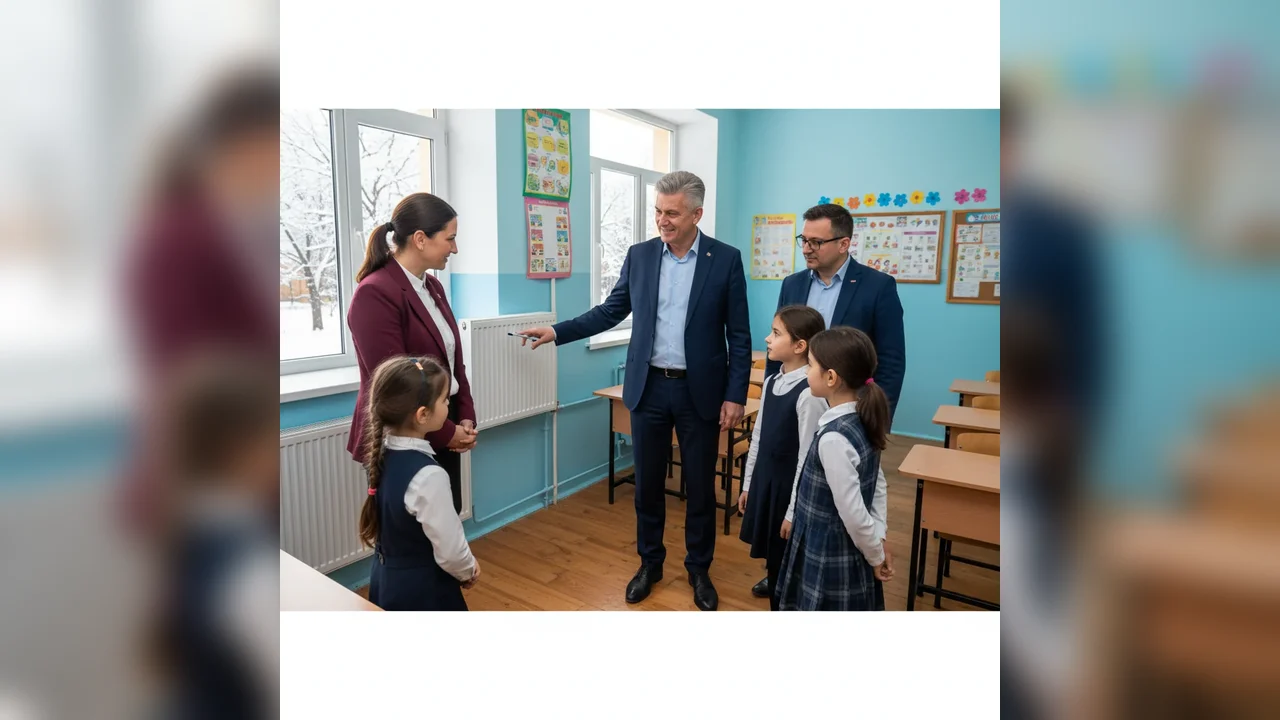 Primarul Daniel Cristian Stan inspectează încălzirea din școlile din Târgoviște pentru siguranța elevilor și profesorilor
