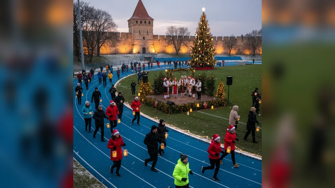 Program special de sărbători pe pista de atletism din Târgoviște, la Stadionul „Eugen Popescu”