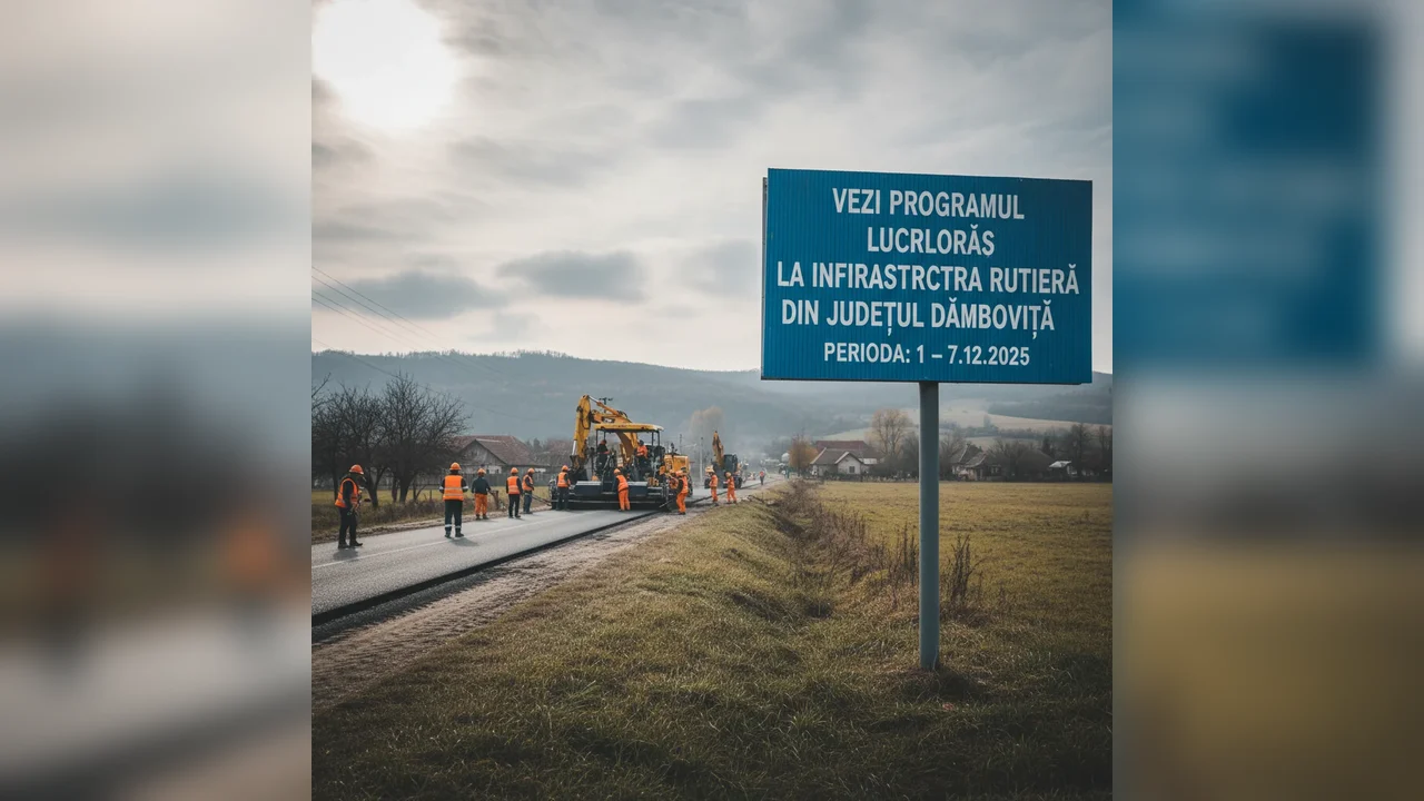 Programul lucrărilor de infrastructură rutieră în județul Dâmbovița, 1-7 decembrie 2025 – Vezi detalii