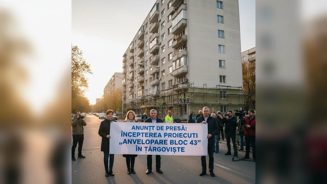 Proiect de reabilitare termică pentru Blocul 43 din Târgoviște, anunțat prin comunicat oficial
