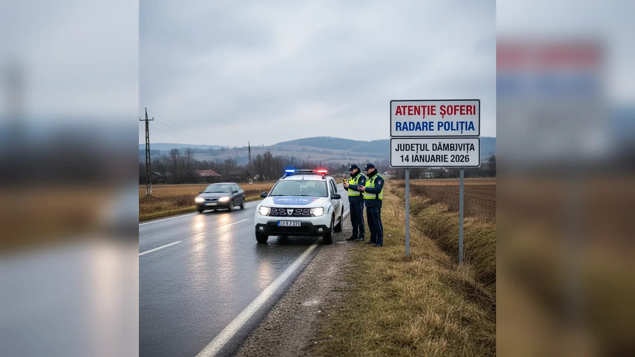 Radare de viteză în Târgoviște și pe șoselele din Dâmbovița, anunțate pentru 14 ianuarie 2026