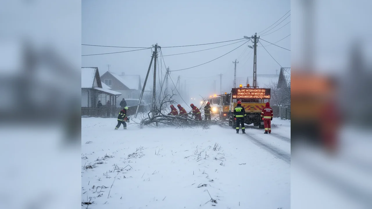 raportul ISU arată 56 de intervenții și mii de locuințe lăsate fără curent electric