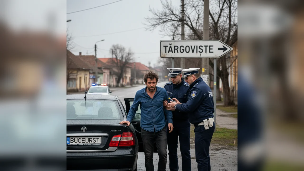 Șofer din București depistat băut la volan pe o stradă din Târgoviște