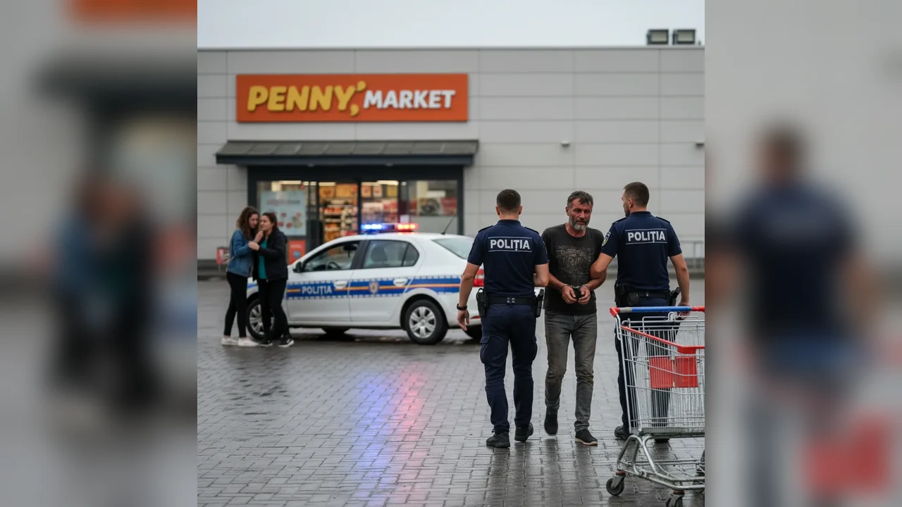 soț arestat după ce și-a agresat partenera în parcarea unui supermarket