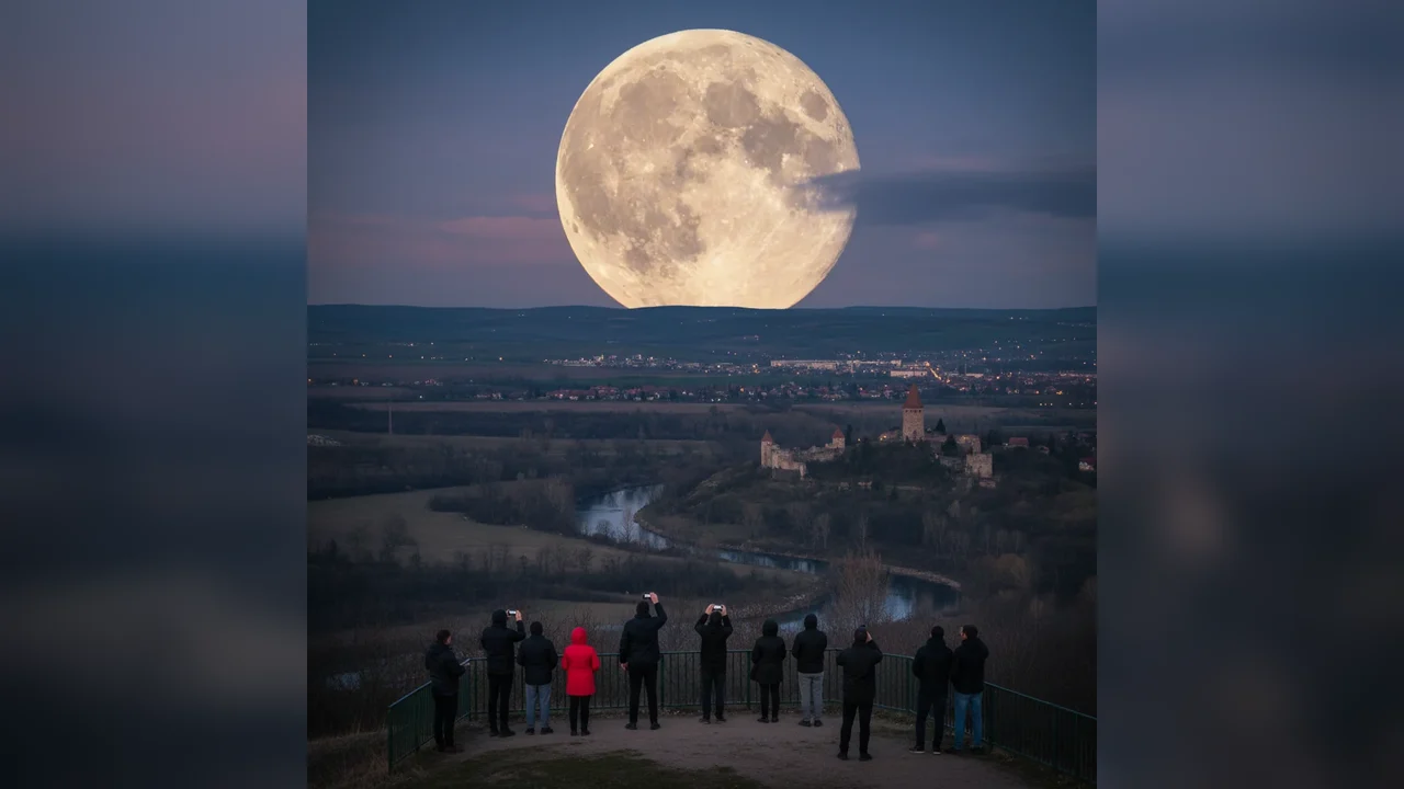 Superlună de ianuarie vizibilă la Târgoviște: „Luna Lupului” luminează cerul Dâmboviței
