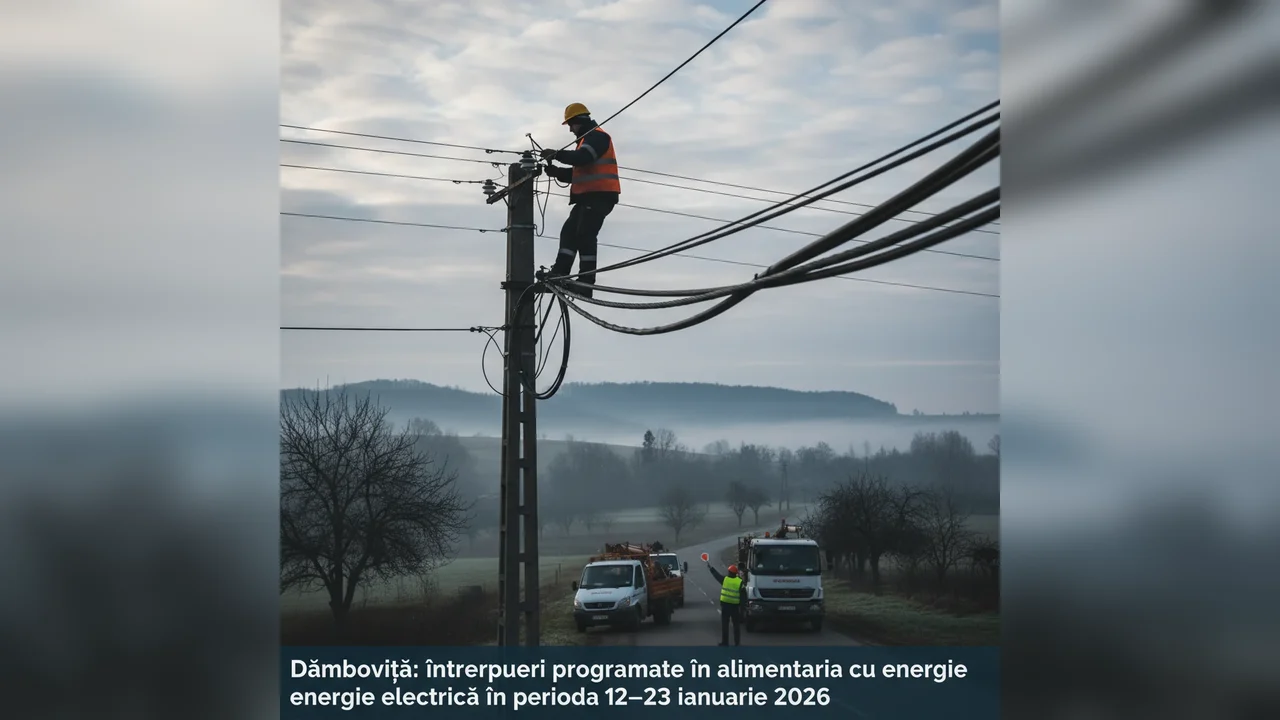 Târgoviște: întreruperi programate de energie electrică în Dâmbovița, anunțate pentru perioada 12–23 ianuarie 2026