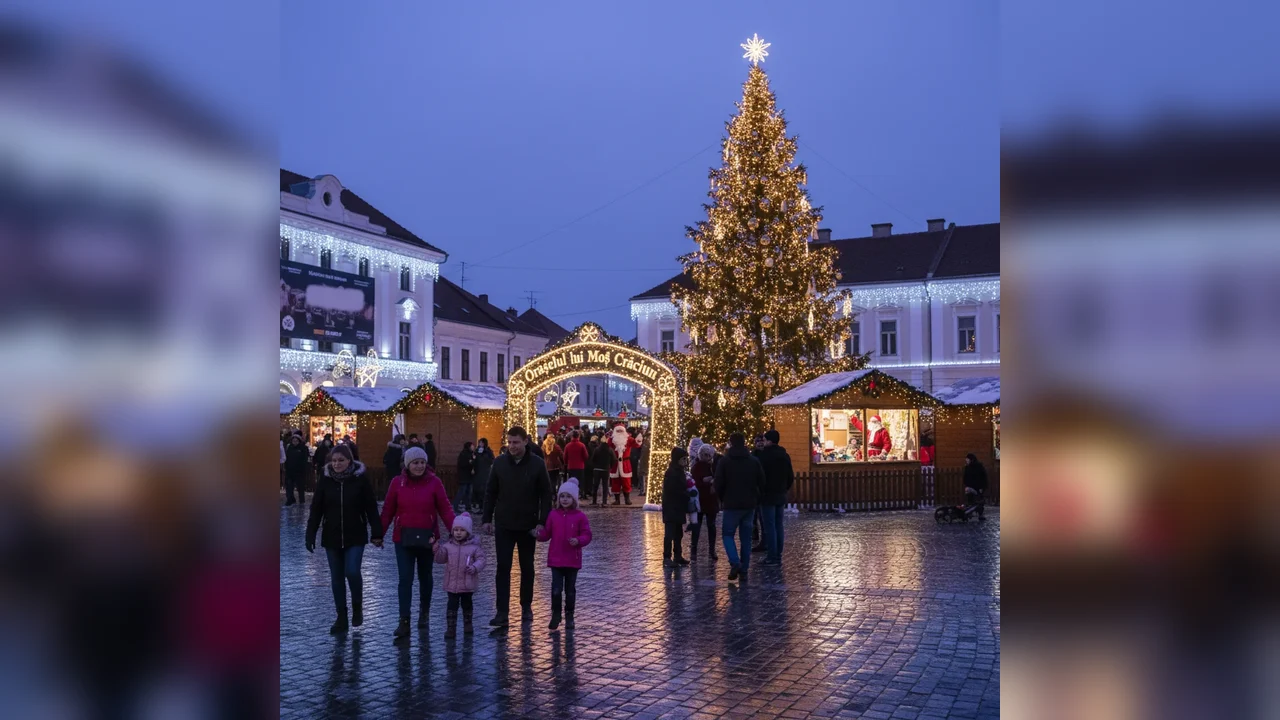 Târgoviște pornește iluminatul festiv și deschide Orășelul lui Moș Crăciun pe 5 decembrie