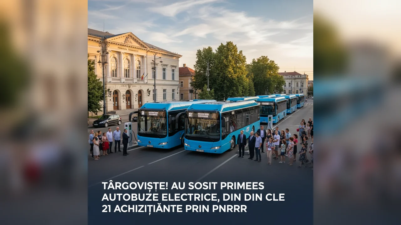 Târgoviște primește primele autobuze electrice din cele 21 achiziționate prin PNRR