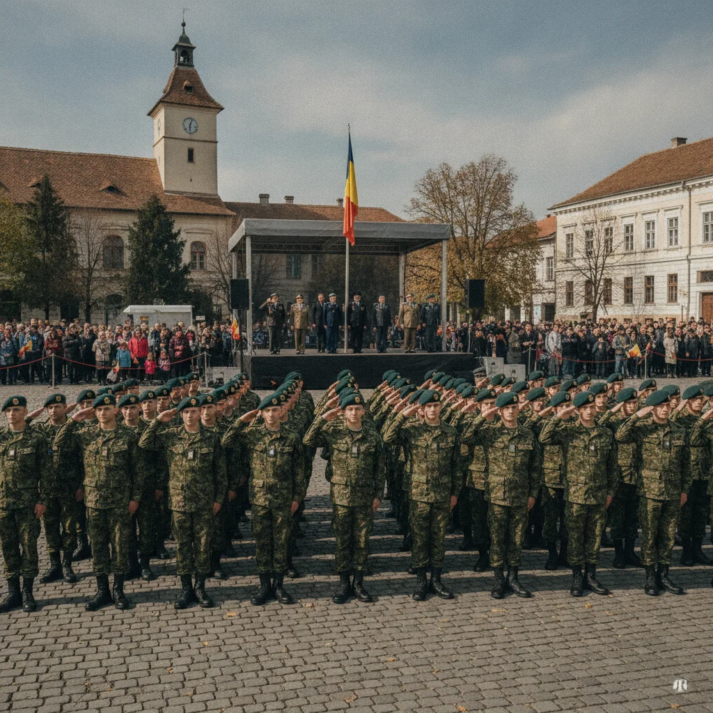 Târgoviște: recruții Garnizoanei au depus Jurământul Militar
