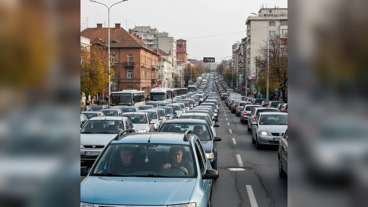 Trafic urban în Târgoviște: șoferii pierd anual aproape cinci zile de lucru în aglomerație