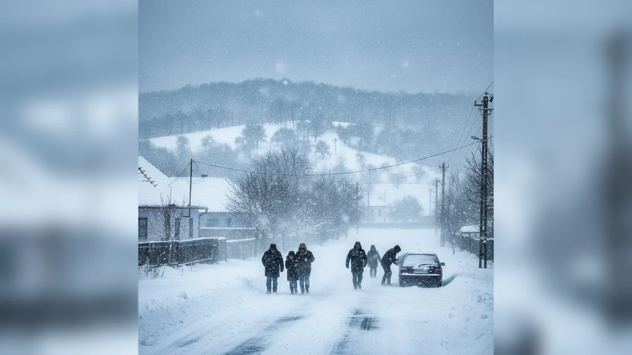 Val de frig anunțat la Târgoviște: ninsori, viscol și temperaturi de până la -15°C în Dâmbovița