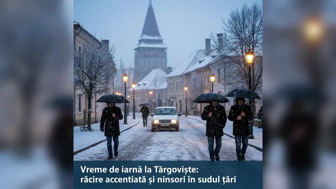 Vreme de iarnă revine la Târgoviște: răcire accentuată și risc de ninsori în sudul țării